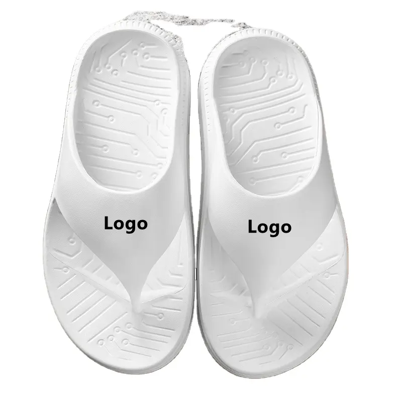 Sandales pour hommes arabes Tongs personnalisées avec logo Tongs blanches pour femmes