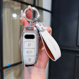 Fourniture d'usine Tpu Housse de <span class=keywords><strong>clé</strong></span> de voiture pour <span class=keywords><strong>Audi</strong></span> <span class=keywords><strong>A3</strong></span> A4 A5 A6 A7 Q3 Q5 S6 B6 B7 B8 C6 <span class=keywords><strong>8p</strong></span> 8v 8l Tt Rs Protecteur Shell Fob Auto - Product Image 4