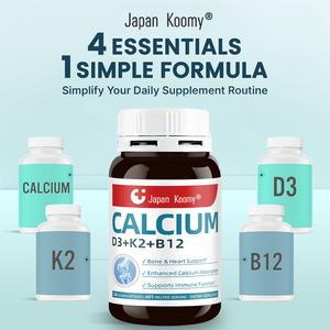 Suplemento de Calcio D3+K2+B12 de Alta Potencia, 120 Cápsulas, Apoya la Función Ósea y Muscular - Product Image 3