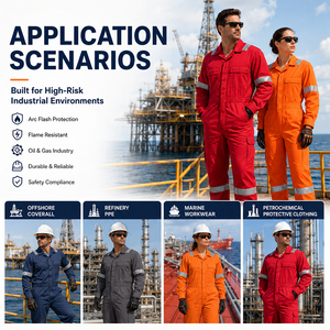 Overol de Trabajo Personalizado de Algodón Ignífugo para Minería de Petróleo y Gas, Uniforme de Seguridad con Reflectores, Ropa de Trabajo de Alta Visibilidad, Retardante de Llama FRC FR - Product Image 4
