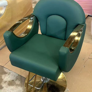 Sillón de Barbería de Lujo con Base Dorada, Hidráulico y Reclinable, para Salón de Belleza, Muebles para Estilismo, Color Personalizable - Product Image 1