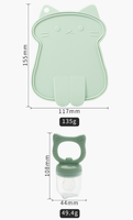Moule à sucettes en silicone en forme de chat adorable pour fruits, avec étui de rangement, moule à glaçons pour lait maternel, plateau alimentaire congelé sans BPA