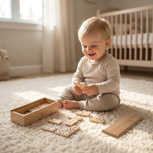 Boîte de rangement pour jeu de dominos <span class=keywords><strong>en</strong></span> bambou naturel, jeu classique, blocs de dominos <span class=keywords><strong>en</strong></span> bois pour les fêtes de famille, jeu de société de table, jouets pour garçons et filles - Product Image 5
