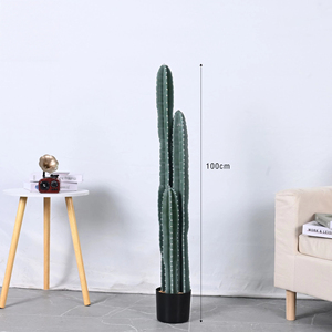 Finto Cactus Decorativo Architettonico Minimalista a Colonna in 3 Dimensioni per Interni Commerciali, Pianta Scultorea <span class=keywords><strong>Verde</strong></span> - Product Image 4