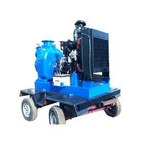 8 Inch Four Wheel Trailer Mounted Diesel self priming centrifugal Water Pump