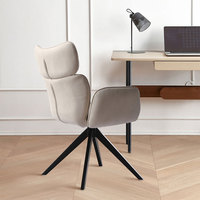 Chaise de salle à manger SPONGDE de style moderne vintage avec pieds en métal, nouveau design, chaise rembourrée en tissu pour la salle à manger