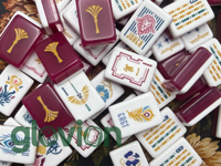 Nouvel ensemble de 160 tuiles de Mahjong américain en acrylique de luxe 2026, modèle Red Lagoon, en stock - Mahjong Lagoon
