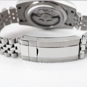 Montre-bracelet automatique fine pour homme, cadran bleu, étanche, en acier inoxydable, mouvement NH35, aiguilles, vente chaude - Product Image 6