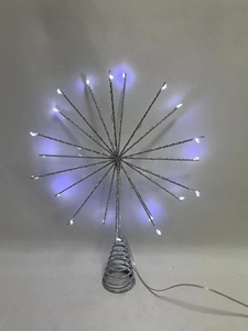 LED Star Lights for Christmas <strong>Tree</strong> Decoration 3AA Battery Powered 8Fountain LED Light Iron Wire Star Christmas <strong>Tree</strong> <strong>Topper</strong> - Product Image 2