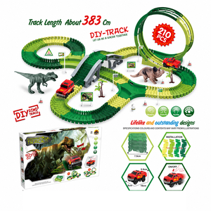 <span class=keywords><strong>Circuit</strong></span> de <span class=keywords><strong>course</strong></span> flexible DIY de 383 cm avec pont en boucle, 210 pièces, pour dinosaures, alimenté par piles, <span class=keywords><strong>jouet</strong></span> voiture, cadeau, vente en gros - Product Image 6