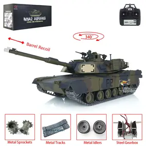 2.4G 1/16 Heng Dài 7.0 Nâng Cấp Kim Loại M1a2 Abrams RC Xe Tăng Đồ Chơi 3918 Thùng Recoil Toucan Điều Khiển Từ Xa Xe TH17813-ali6