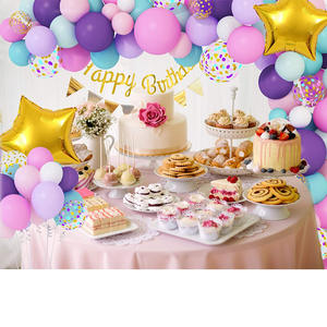 Estrella cumpleaños globo paquete rosa púrpura azul globo guirnalda oro cumpleaños Banner banderín - Product Image 5