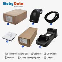 Escáner de Código de Barras Inalámbrico de Escritorio Mobydata HS400BT para Gestión de Inventario, Lector de Códigos de Barras 1D y 2D
