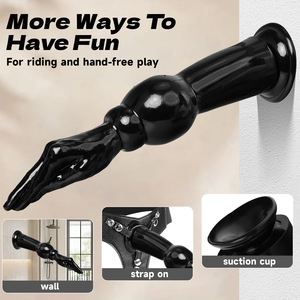 स्कार्लेकसिन D-15 महिलाओं के सिलिकॉन धातु हाथ डिल्डो बट प्लग और गधा मालिश गुदा सेक्स खिलौना - Product Image 6