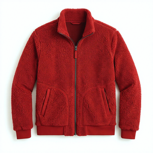 Custom Winter <b>Warm</b> Men Women Sherpa <b>Fleece</b> <b>Jacket</b> Full Sleeve Stand Collar Full Zip Fur Coat 2026 Trendy Unisex - Product Image 2