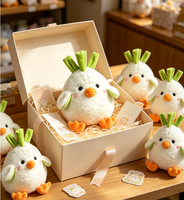 Boneka Plush Kustom Ayam Bulat Lucu untuk Hadiah Promosi OEM ODM Buat Desain Boneka Plush Anda Sendiri