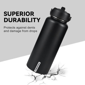 Nouveauté Bouteille d'eau à vide à double paroi isolée en acier inoxydable à large ouverture pour le camping et la salle de sport - Product Image 5