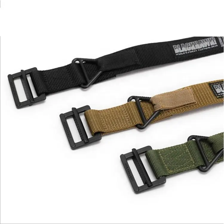 Hoge Sterkte Zwart Duurzaam Dagelijks Nylon Kaki Singels Zware Mannen Outdoor Verstelbare Webbing Tour Tactische Trekking Riem