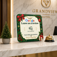 Carte NFC de Noël du Père Noël, carte PVC RFID personnalisée pour avis Google, pour restaurant, café, fêtes