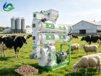 Molino de Pellets para Alimento Animal LUODATE 6-9TPH, Máquina para Hacer Pellets de Alimento para Ganado con Certificación CE ISO