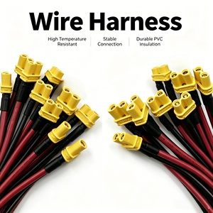 SHAN WEI OEM 铜芯汽车线束 XT30 XT60 XT90 带 PVC/硅胶护套定制长度母/公连接器 - Product Image 1