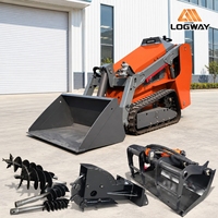 Mini-chargeuse compacte LOGWAY à commande hydraulique pilotée, haute efficacité de travail pour le nettoyage des chantiers, livraison gratuite