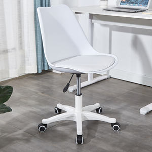 <span class=keywords><strong>Silla</strong></span> de Computadora Simple con Respaldo, para el Hogar, para Estar Sentado por Tiempo Prolongado sin Cansancio, para Oficina, Estudio, <span class=keywords><strong>Escritorio</strong></span>, Taburete Giratorio de PVC con Elevación - Product Image 3