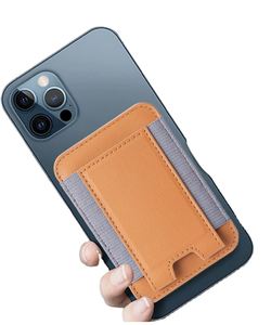 ซองใส่บัตรหนังเทียมยืดหยุ่นอย่างดีสำหรับ iPhone พร้อมช่องใส่บัตรแบบกดด้วยนิ้วโป้ง  ตัวยึดแม่เหล็กอย่างแน่นหนาสำหรับ iPhone 17 16 ซีรีส์ รุ่นใหม่ - Product Image 2
