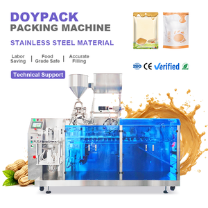 Machine d'emballage automatique de sauce d'assaisonnement et de beurre de cacahuète 500g à prix d'usine, machine d'emballage Doypack à 4 soudures latérales - Product Image 1