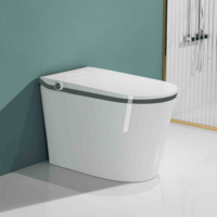 Haut de gamme blanc Commercial Intelligent toilette Bidet automatique encastré au sol femme lavage siège chaleur télécommande moderne