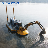 Drague amphibie personnalisée de type Watermaster pour le dragage environnemental et la restauration des rivières