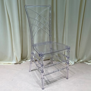 Sillas Chiavari de <span class=keywords><strong>Resina</strong></span> Acrílica Transparente Baratas para Bodas, Sillas Transparentes para Eventos y Banquetes de Hotel, Sillas de Comedor con Respaldo Cruzado - Product Image 3