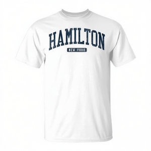 T-shirt bleu style collège Hamilton New York - Product Image 2