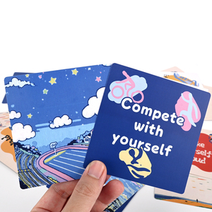 Cartes d'affirmation personnalisées imprimées, cartes de citations inspirantes positives, cartes de <span class=keywords><strong>motivation</strong></span> encourageantes pour les coureurs de marathon - Product Image 4