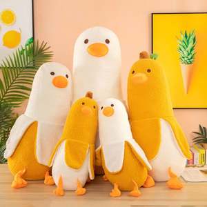 Peluches en forme de <span class=keywords><strong>banane</strong></span>, animaux en peluche, cadeaux pour garçons et filles, oreiller pour enfants, poupée en peluche, jouets en peluche en forme de canard - Product Image 1