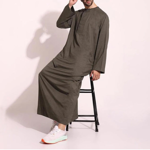 Túnica Tradicional Bordada de Alta Calidad para Hombre, Diseño Personalizado, Ropa Islámica Informal de Poliéster, Larga hasta el Suelo, Manga Larga - Product Image 2