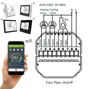 <span class=keywords><strong>Termostato</strong></span> Wi-Fi <span class=keywords><strong>MOES</strong></span> Tuya, Controlador de Aire de 4 Tubos con Control por Aplicación Smartlife, Sistema HVAC Programable IPS - Product Image 5