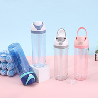 Transparante PC-plastic fruitbeker Buitenkantoor Sportdrank met grote capaciteit Lekvrij Rietje voor tweeërlei gebruik Modern minimalisme
