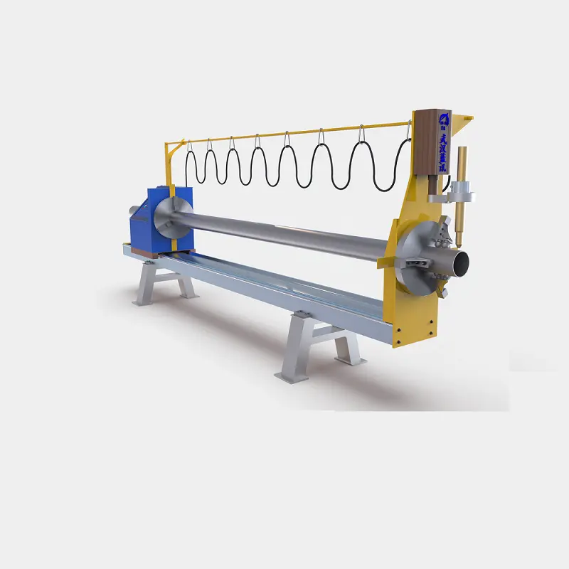 Mesin Pemotong Pipa Plasma CNC 3 Poros, Ekonomis dengan Bevels Las Dn100mm * 6M MS/SS Pemotong Pipa