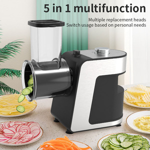 <b>Multifunctional</b> <b>Vegetable</b> <b>Cutter</b> 5 In 1 Electric Slicer Shredder For Potato Cucumber Household Use - Product Image 4
