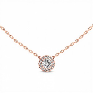 Colgante de Diamante Redondo de Primera Calidad de 0.20 Quilates, Creado en Laboratorio, para Mujer, Color VVS VS EF, Plata de Ley 925, Oro de 10KT 14KT 18KT - Product Image 1