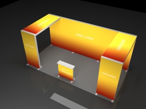 Aoli đôi vòm cách hình dạng triển lãm thương mại gian hàng hai mặt <span class=keywords><strong>lightbox</strong></span> với L hình dạng triển lãm thương mại gian hàng Modular ánh sáng Hộp triển lãm - Product Image 5