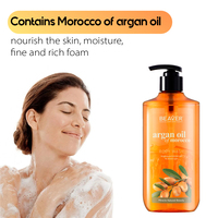Gel Douche Hydratant et Rafraîchissant à l'Huile d'Argan Naturelle de Haute Qualité Beaver pour une Peau Douce et Soyeuse (Vente en Gros)
