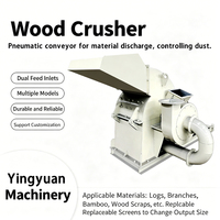 Broyeur de bois robuste à amorçage automatique - Double alimentation pour souches d'arbres et bûches de bambou