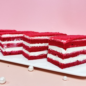 Pastel de Mousse de alta calidad, mezcla de pastel de terciopelo rojo rosa, mezcla de pastel de harina, embalaje para restaurante, supermercado, OEM, ODM - Product Image 4