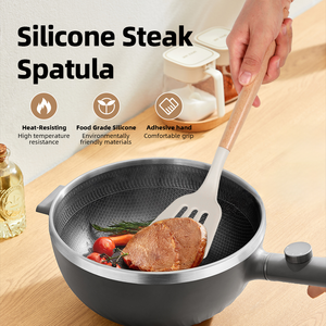 Silicone Material and Utensils Type Silicone <b>Kitchenware</b> with Handle/ Silicone Cooking Tool Set with S/S Handle - Product Image 2
