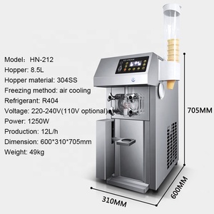 Machine à crème glacée commerciale en libre-service, à écran tactile, pour yaourt glacé et crème glacée molle, avec fonction de conservation de la fraîcheur - Product Image 6
