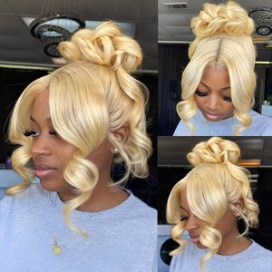 WholeSale Full Lace Blonde Wig,Virgin 613 Full Lace Wig Human Hair,Lace Frontal 613 Wig Peruvian Cuticle Aligned <strong>Raw</strong> Wigs - Product Image 4