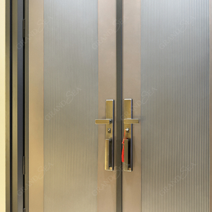 Portes <span class=keywords><strong>d</strong></span>'<span class=keywords><strong>entrée</strong></span> modernes en acier noir de style italien, blindées, à <span class=keywords><strong>points</strong></span> de verrouillage multiples, pour villa ou appartement - Product Image 4