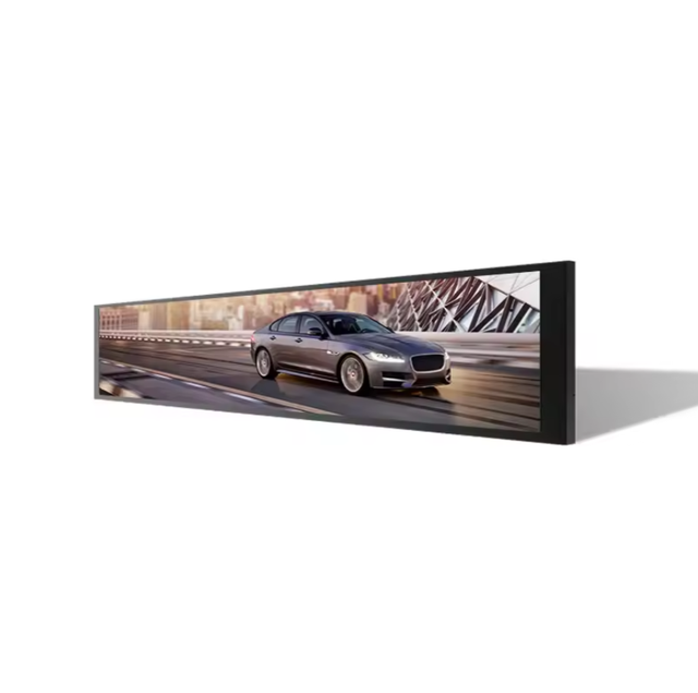 19.5" 24" 32" 43" Ultra Wide Lcd Bar Screen Advertising Player 4k Video Ads Monitor Signage Stretch Lcd Digital Shelf Display